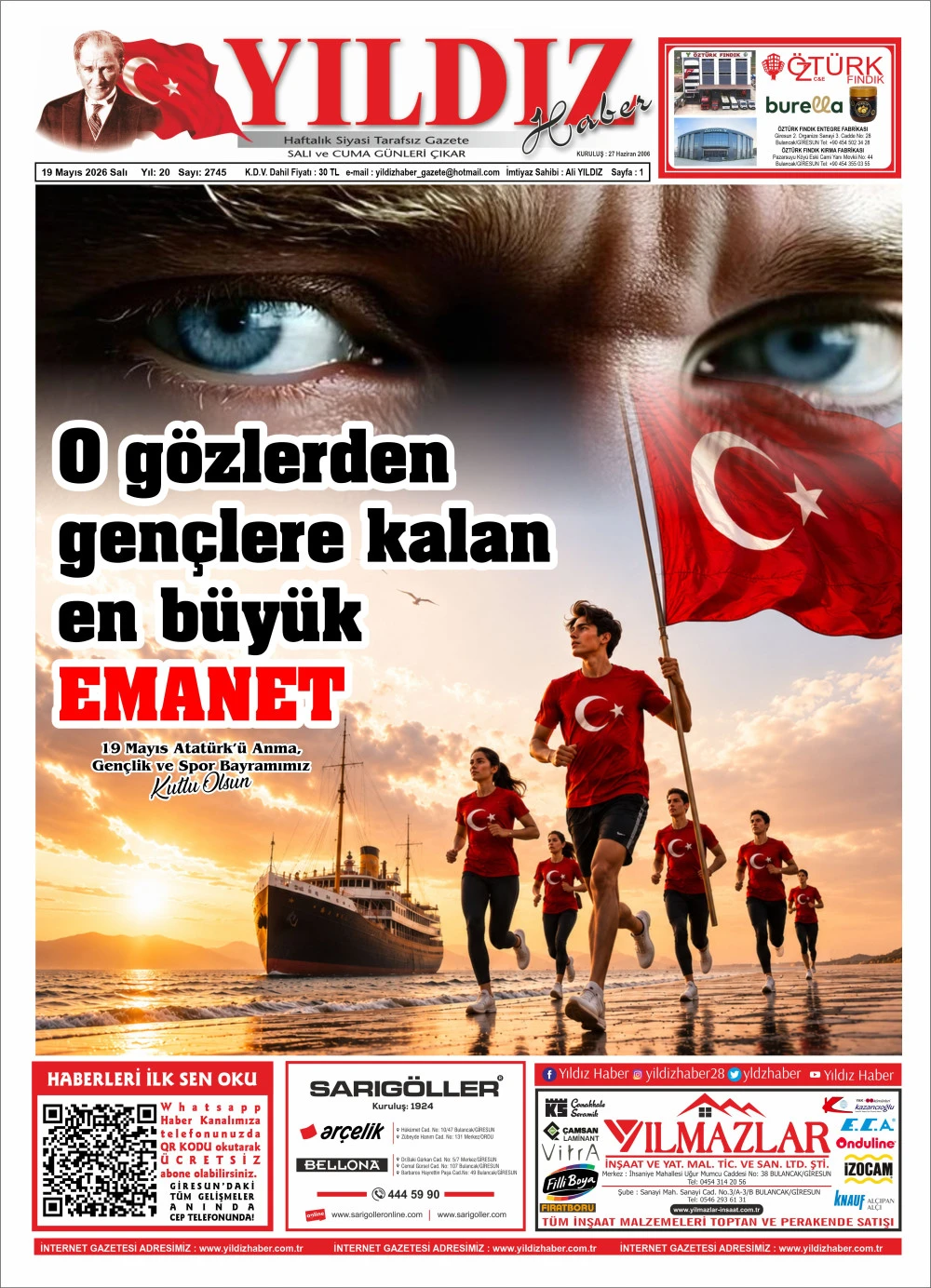 19 MAYIS 2026 SALI