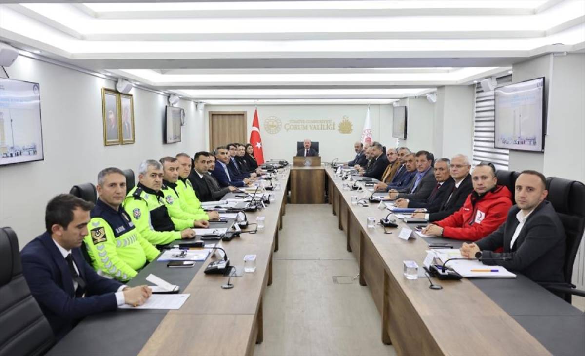 Çorum'da kış mevsiminde alınacak tedbirler kararlaştırıldı