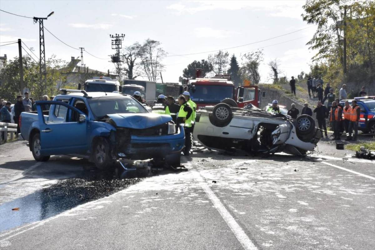 Ordu'da otomobil ile pikabın çarpıştığı kazada 1 kişi öldü, 2 kişi yaralandı