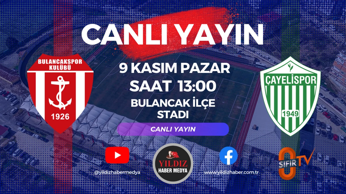 1926 Bulancakspor – Çayelispor Maçı Canlı Yayında!