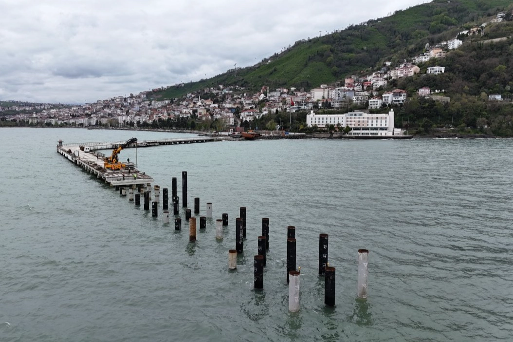 Ordu Atat&uuml;rk Rıhtımı&rsquo;nda &ccedil;alışmalar adım adım ilerliyor