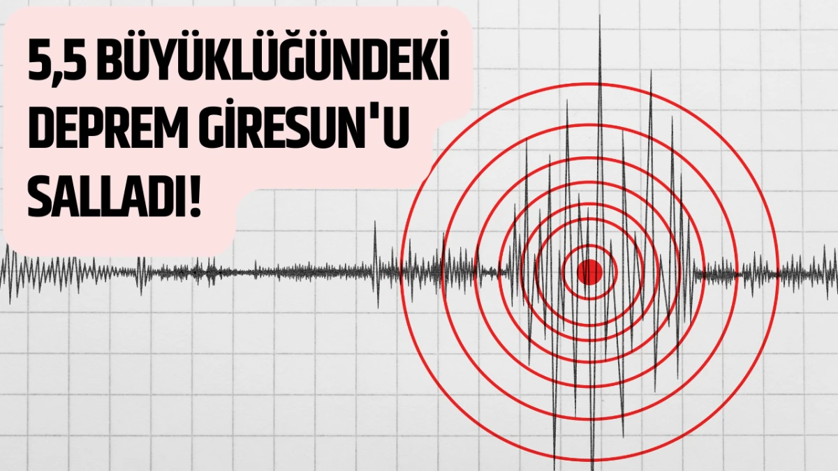5,5 b&uuml;y&uuml;kl&uuml;ğ&uuml;ndeki deprem Giresun'u salladı!