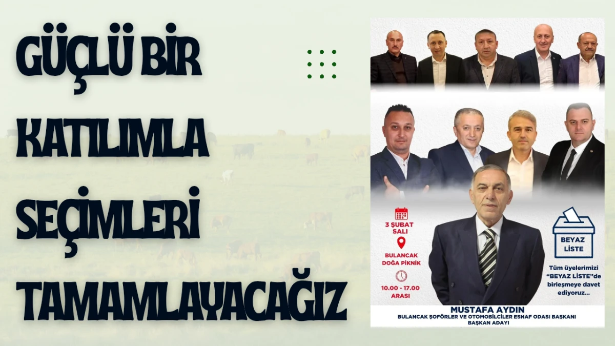 Başkan Mustafa Aydın: "G&uuml;&ccedil;l&uuml; bir katılımla se&ccedil;imleri tamamlayacağız