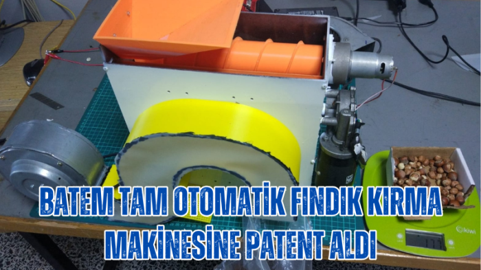 BATEM, tam otomatik fındık kırma makinesine patent aldı