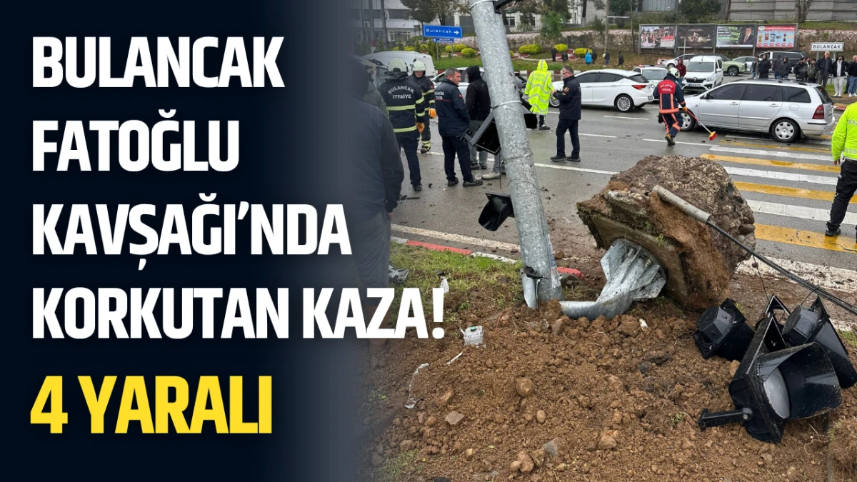 Bulancak Fatoğlu Kavşağı&rsquo;nda korkutan kaza! 4 yaralı