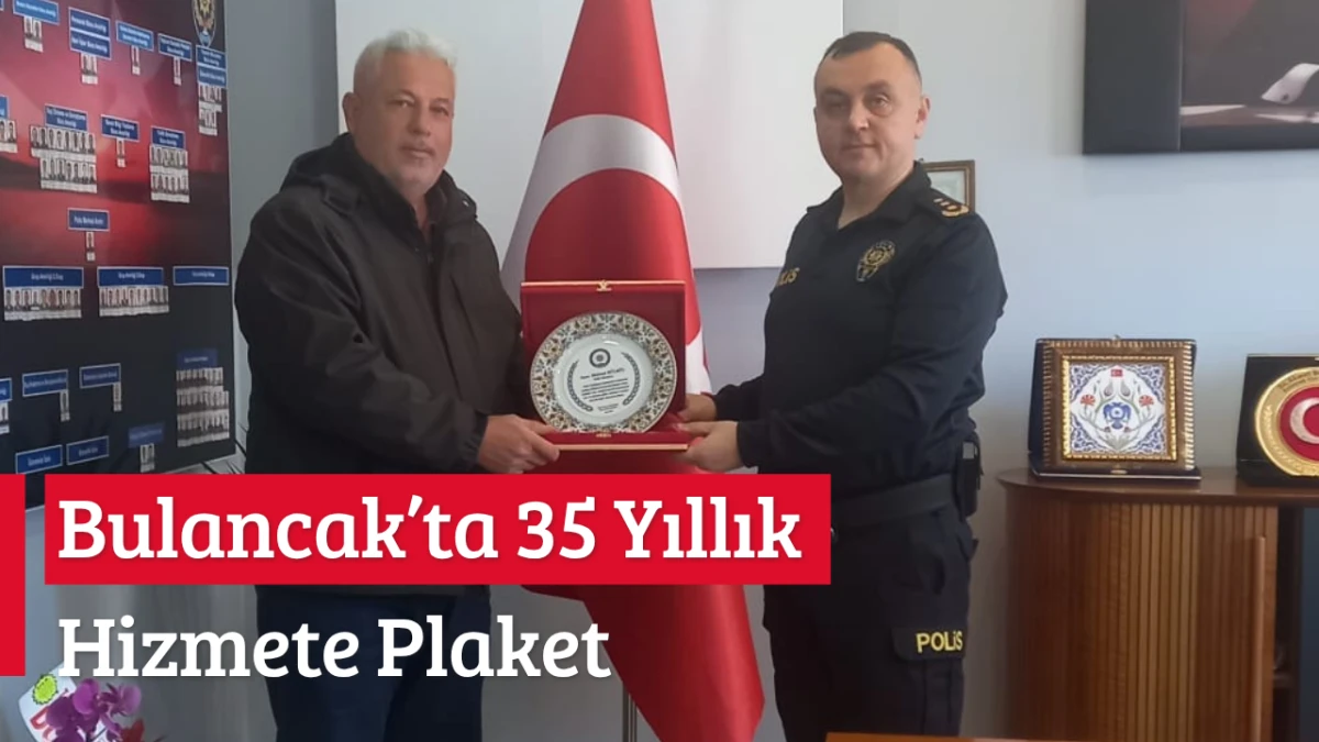 Bulancak&rsquo;ta 35 Yıllık Hizmete Plaket