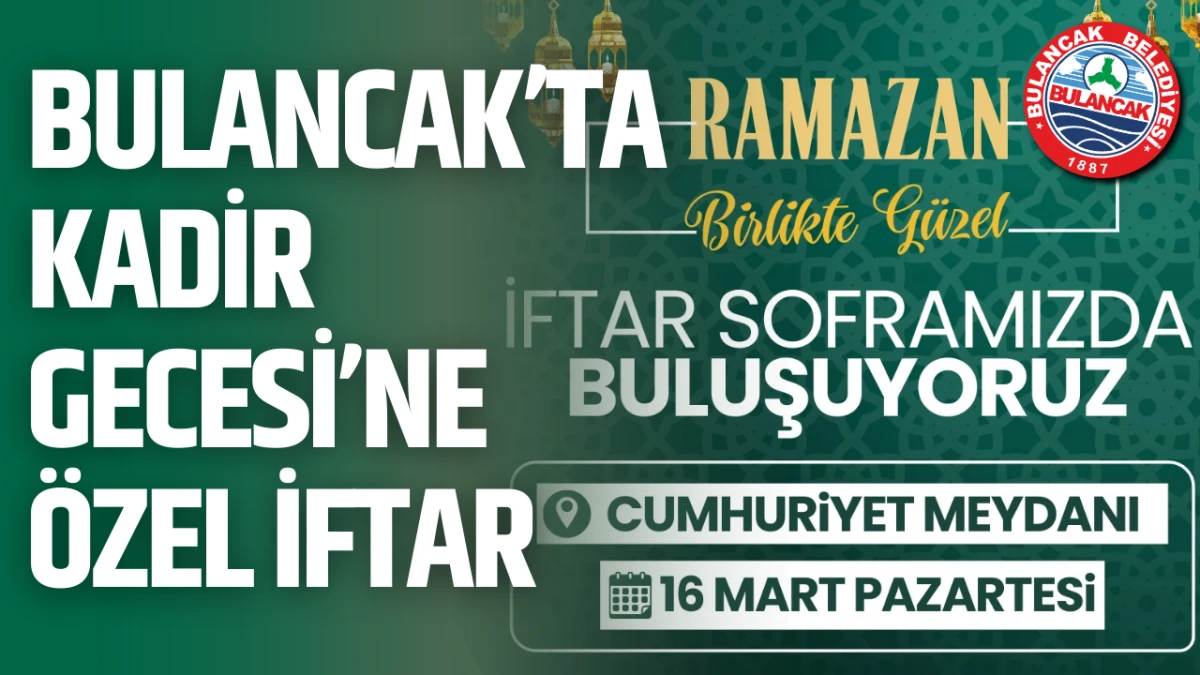 Bulancak'ta Kadir Gecesi&rsquo;ne &ouml;zel iftar
