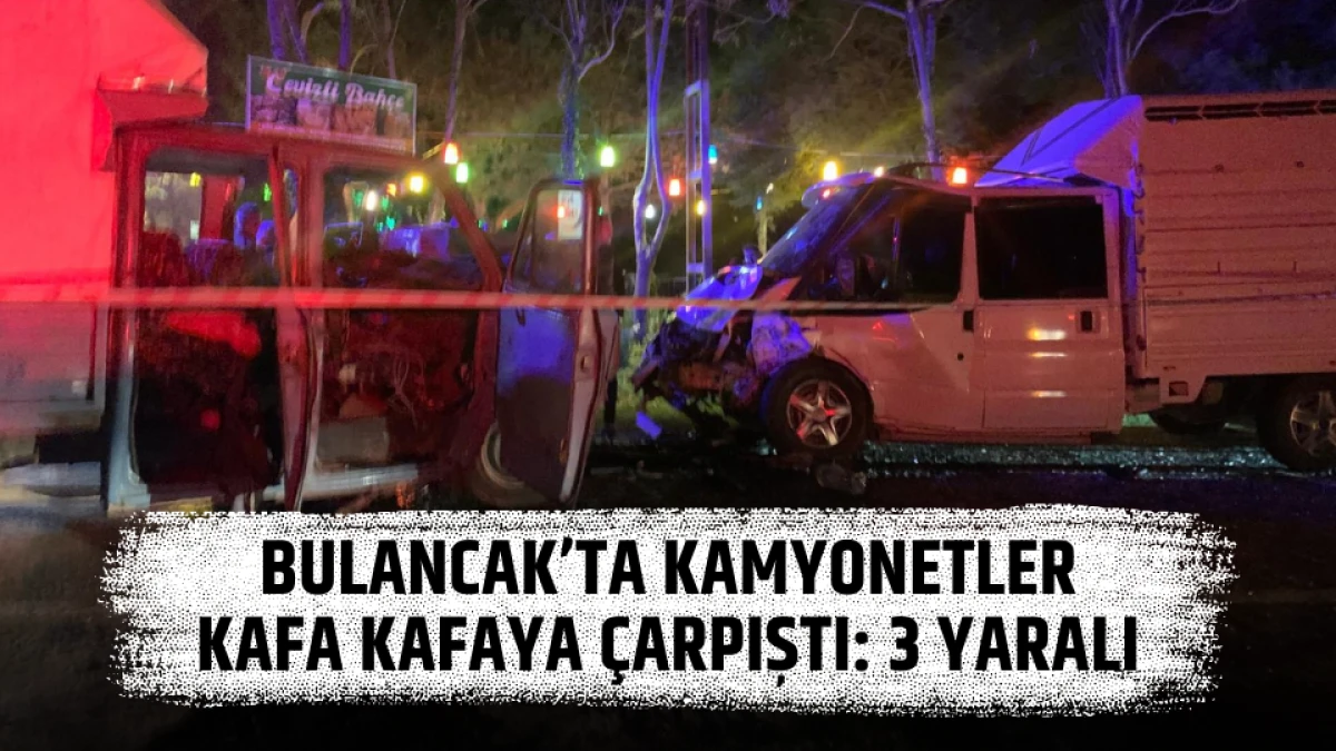 Bulancak’ta Kamyonetler Kafa Kafaya Çarpıştı: 3 Yaralı