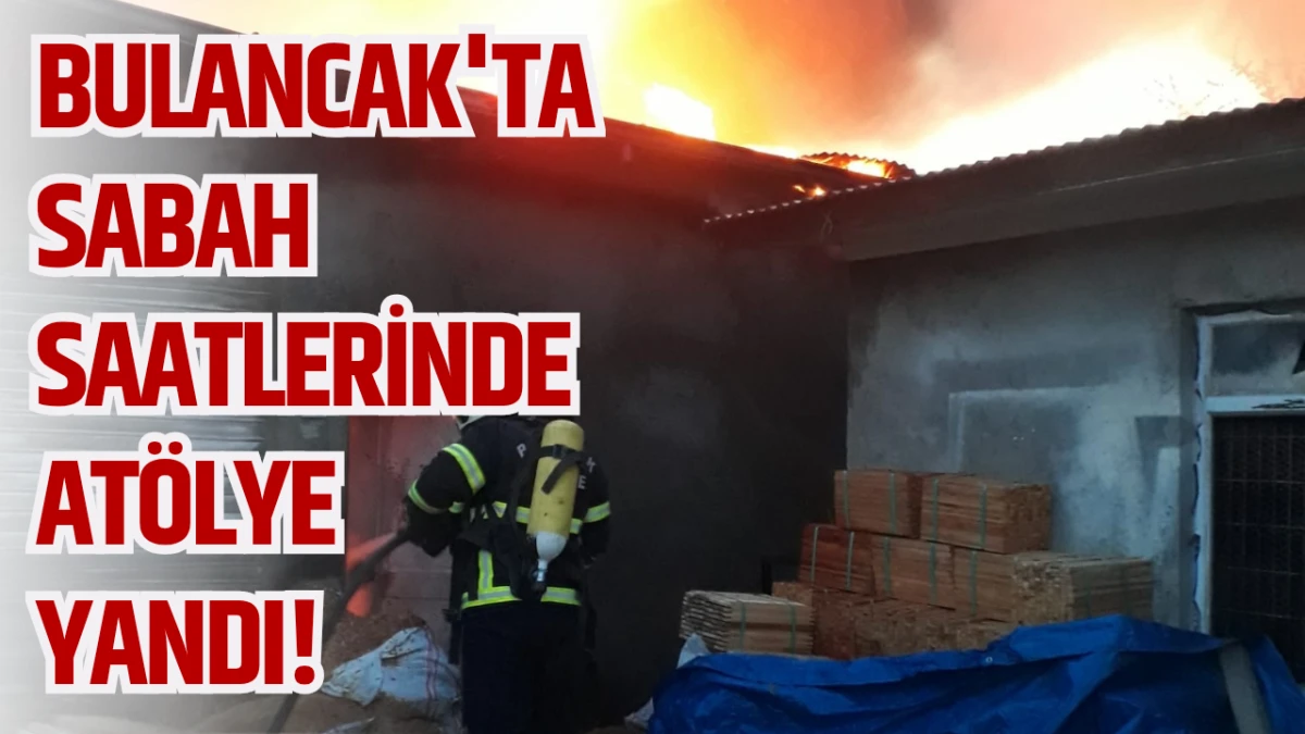 Bulancak'ta sabah saatlerinde at&ouml;lye yandı! 