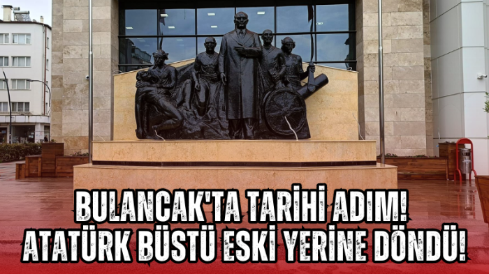 Bulancak'ta tarihi adım! Atatürk Büstü eski yerine döndü!