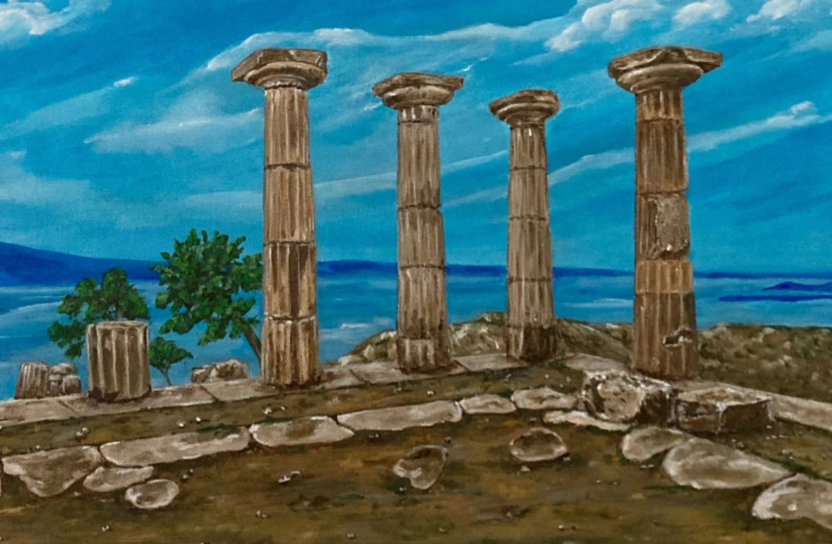 Ege&rsquo;nin g&uuml;zellikleri Bademler Sanat K&ouml;y&uuml;&rsquo;nde