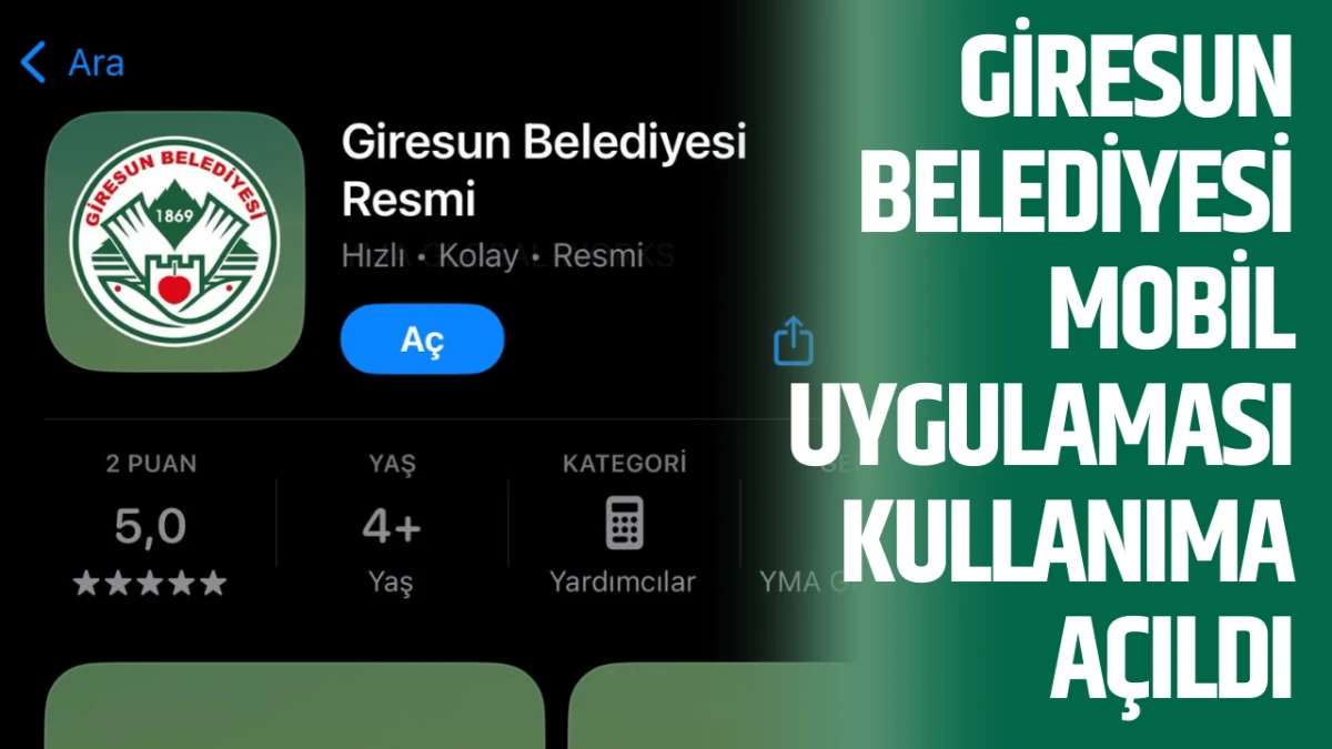 Giresun Belediyesi mobil uygulaması kullanıma a&ccedil;ıldı