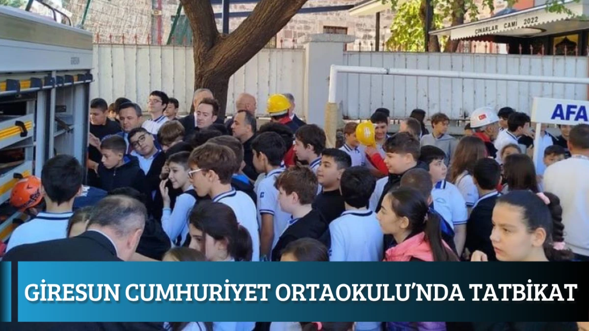 Giresun Cumhuriyet Ortaokulu’nda tatbikat