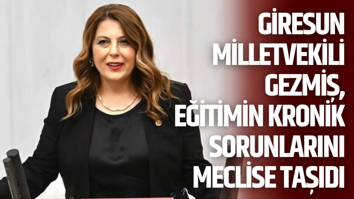 Giresun Milletvekili Gezmiş, Eğitimin Kronik Sorunlarını Meclise Taşıdı