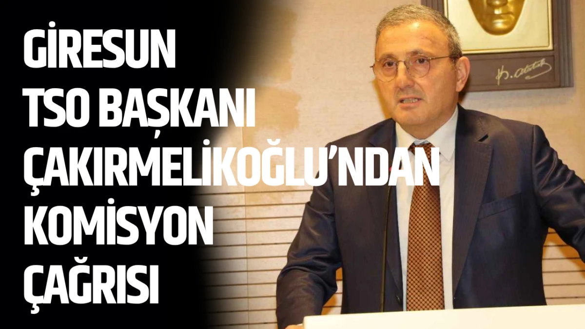 Giresun TSO Başkanı &Ccedil;akırmelikoğlu&rsquo;ndan komisyon &ccedil;ağrısı