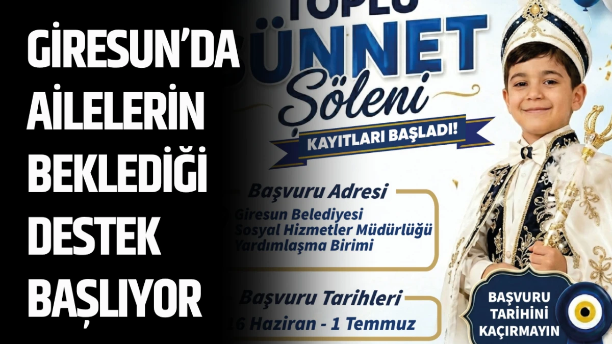 Giresun&rsquo;da ailelerin beklediği destek başlıyor