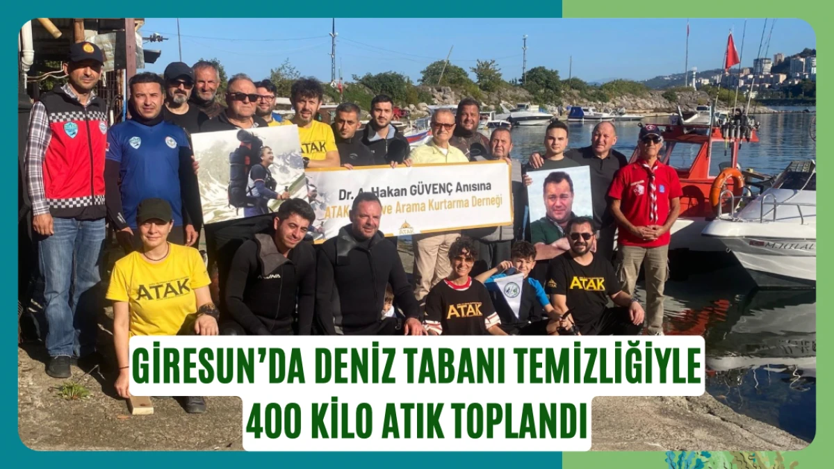 Giresun’da Deniz Tabanı Temizliğiyle 400 Kilo Atık Toplandı