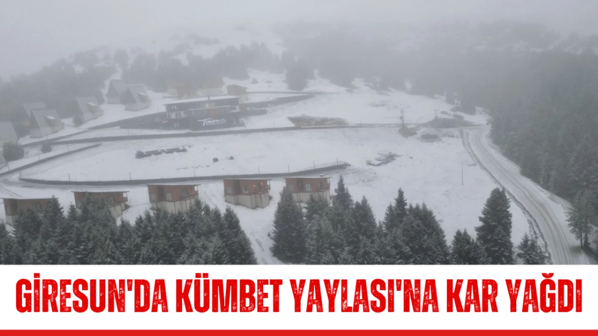 Giresun'da Kümbet Yaylası'na kar yağdı    