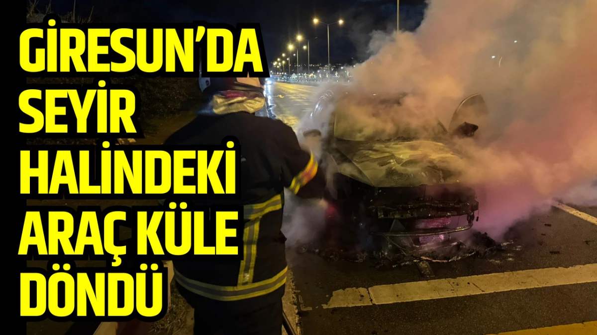 Giresun'da Seyir Halindeki Ara&ccedil; K&uuml;le D&ouml;nd&uuml;
