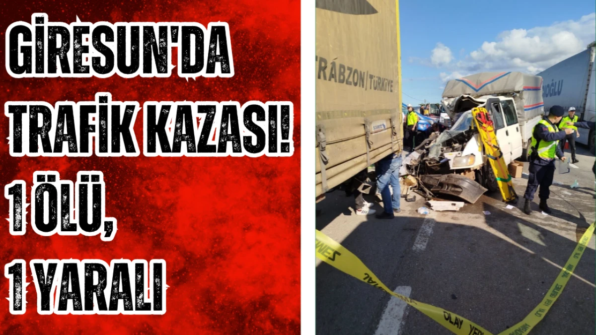 Giresun'da Trafik Kazası! 1 Ölü, 1 Yaralı