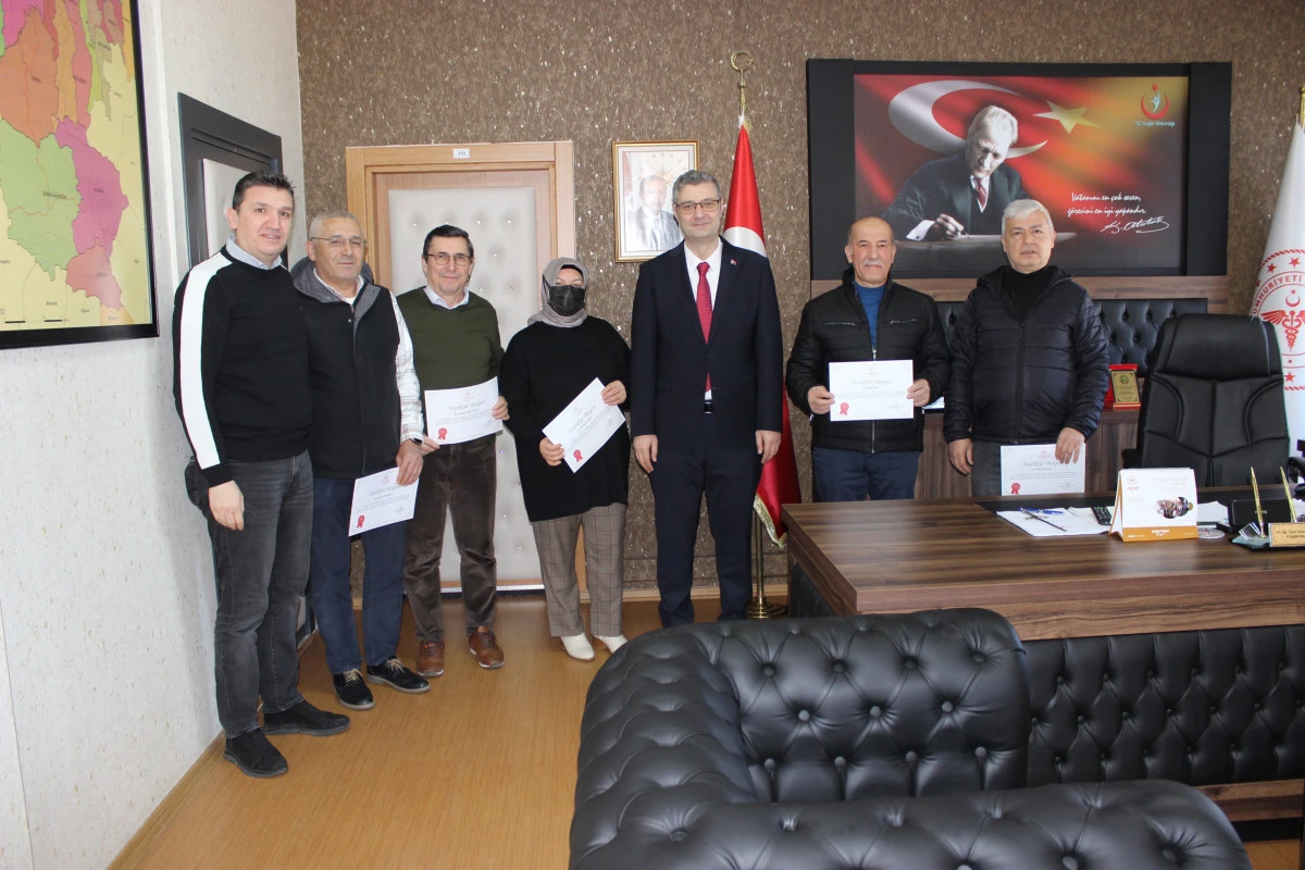 Giresun'da Uzun Yıllar Hizmet Eden Personele Teşekk&uuml;r Belgesi