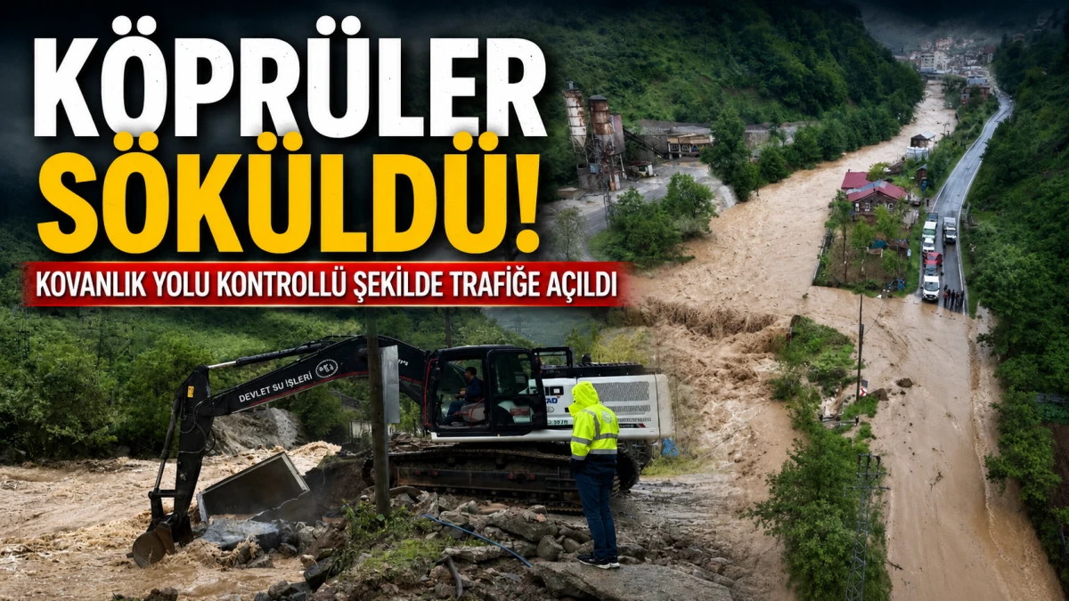 Kovanlık yolu kontroll&uuml; şekilde trafiğe a&ccedil;ıldı