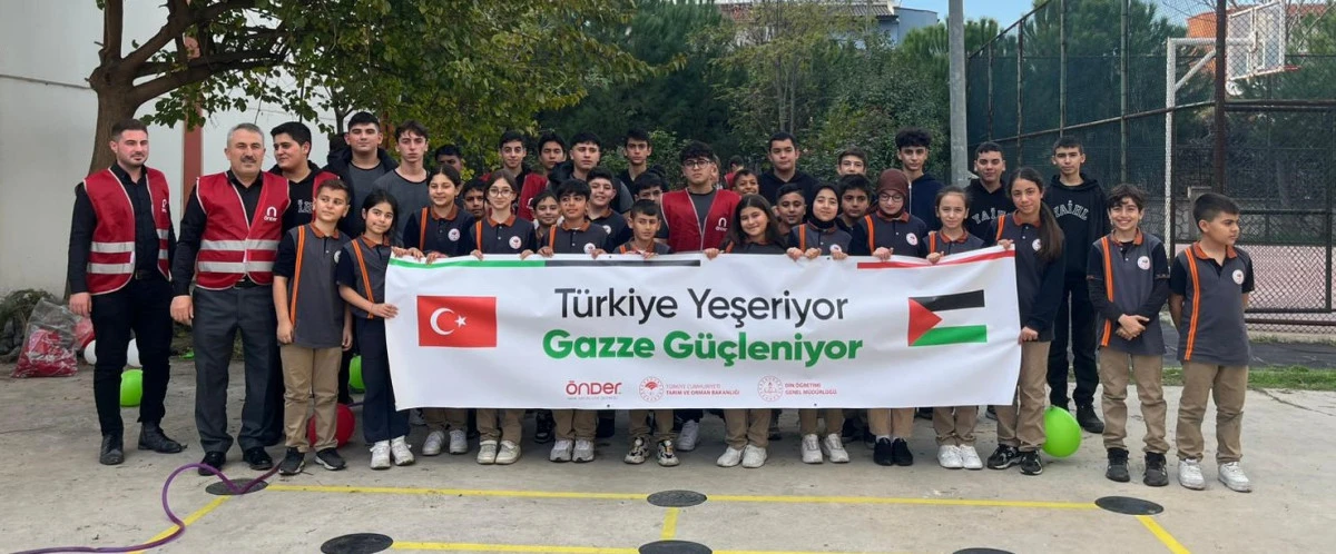 Manisa’da Gazze ve Filistin şehitleri için fidan dikildi