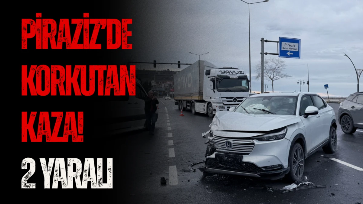 Piraziz&rsquo;de Korkutan Kaza! 2 Yaralı