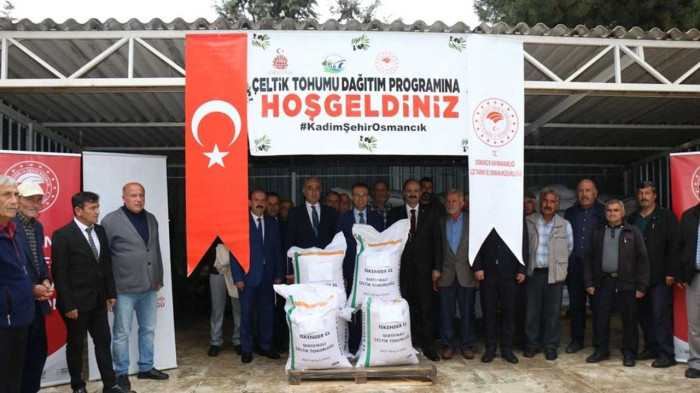 Pirinçte marka olan Osmancık'ta çiftçilere 18 ton çeltik tohumu dağıtıldı