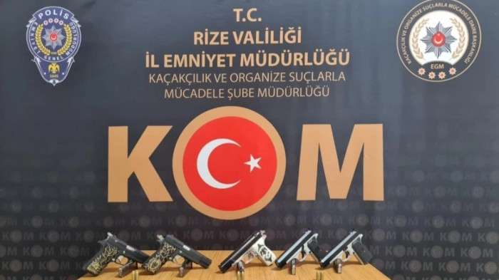 Rize'de kaçak silah atölyesine operasyon