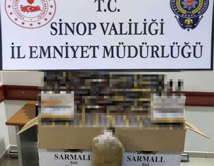 Sinop'ta 81 bin 900 makaron ele geçirildi