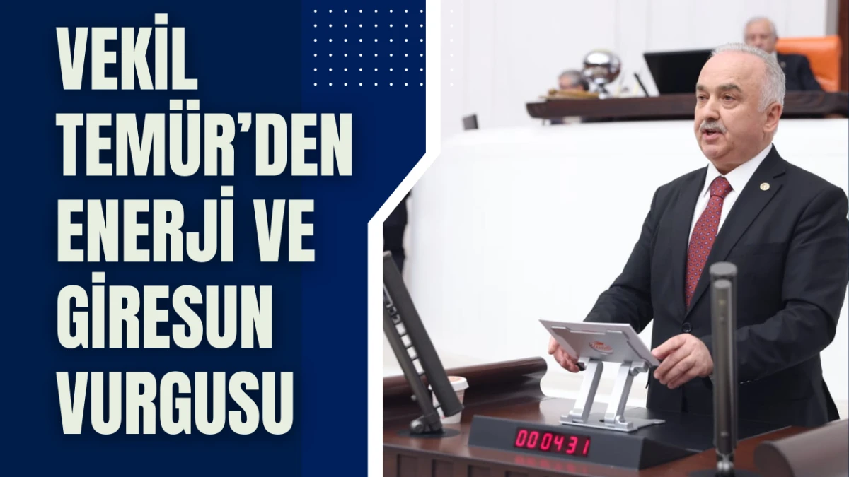 Vekil Temür’den Enerji ve Giresun Vurgusu