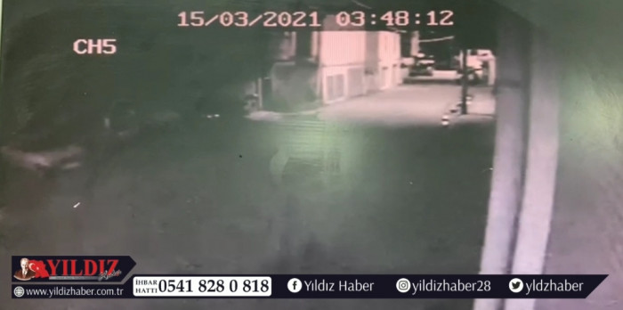 Bulancak'ta binadan düşen şahıs güvenlik kamerasında!
